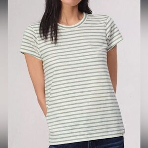 rag & bone 100% cotton The Slub Stripe Tee in Blue and White Stripe